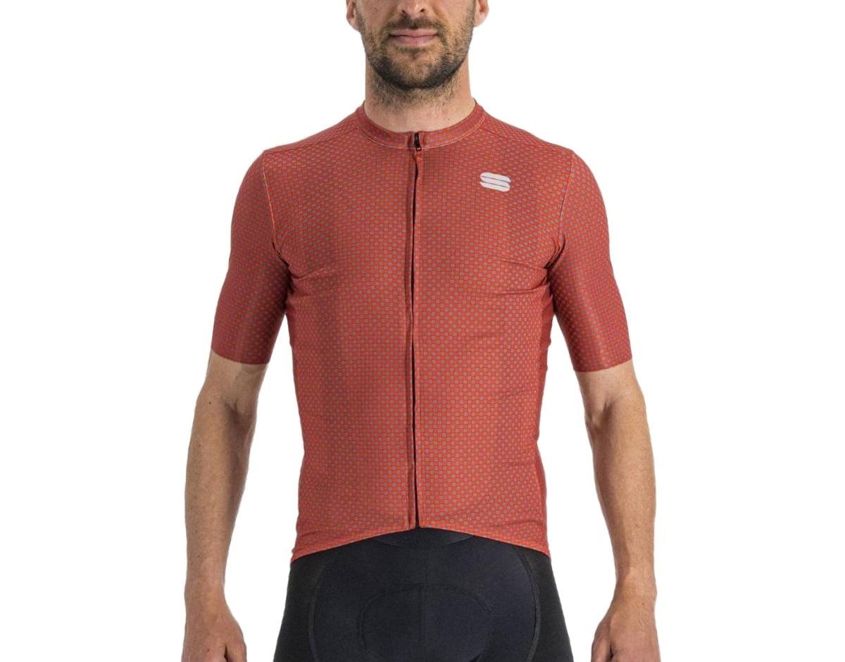 Tricou ciclism barbati Sportful Checkmate-Portocaliu-S