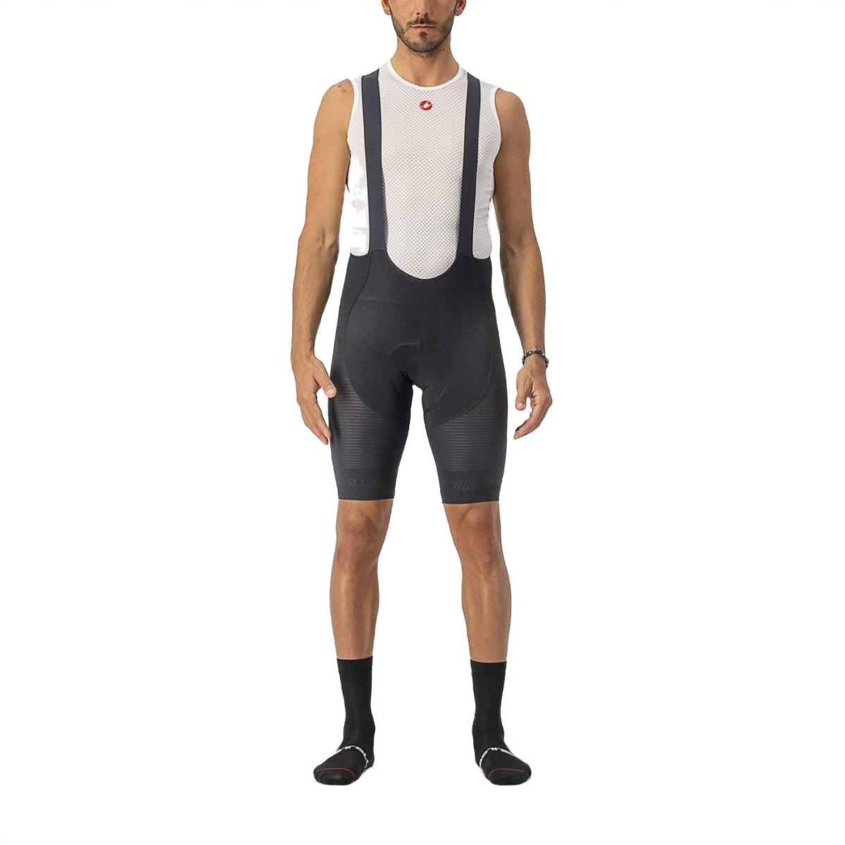 Pantaloni scurti ciclism cu bretele barbati Castelli Superleggera-Negru-S