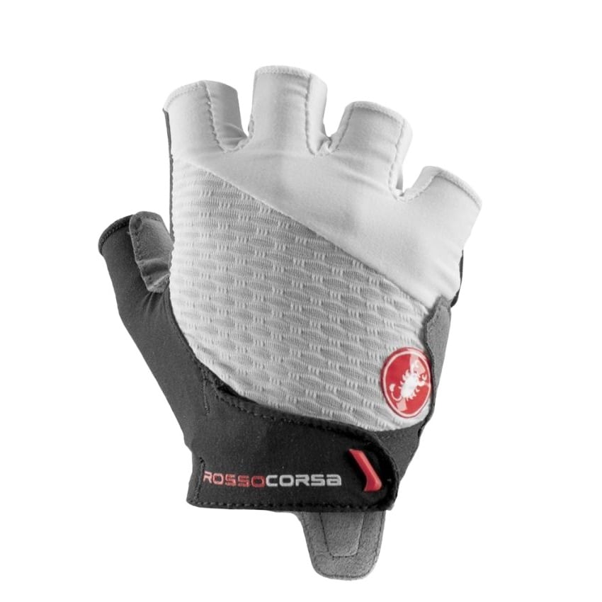 Manusi ciclism dama Castelli Rosso Corsa 2 SS 2024-Alb/Negru-XS