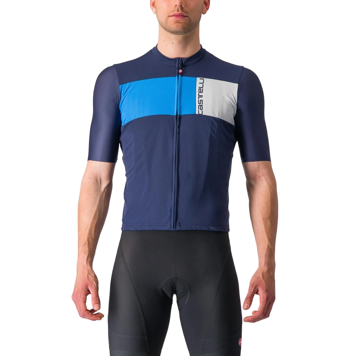 Tricou ciclism barbati Castelli Prologo 7 SS 2024-Albastru-S