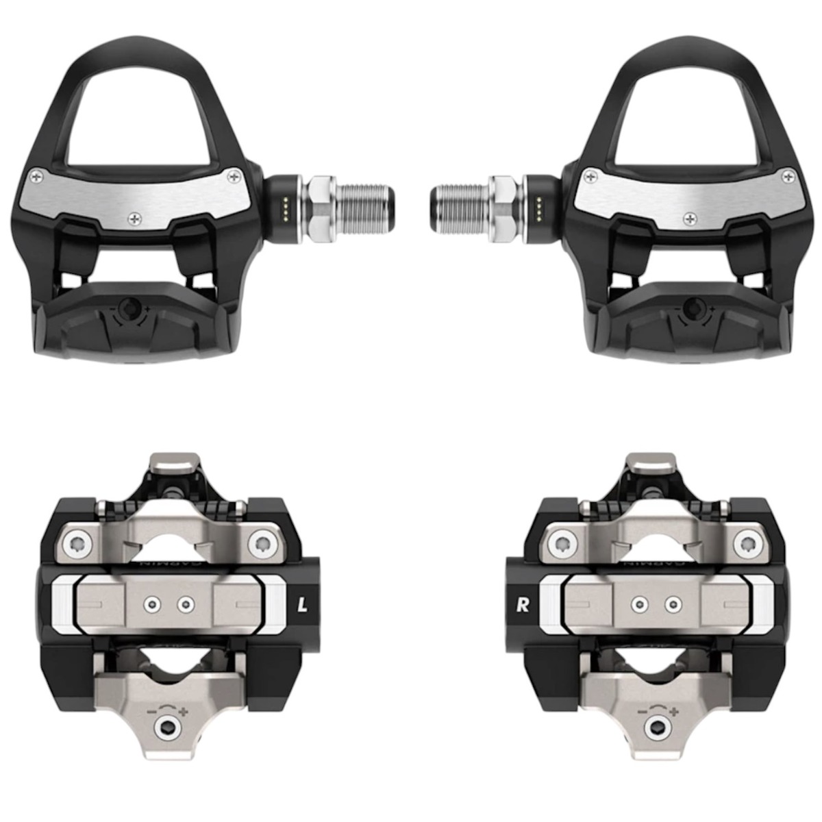 Pachet pedale Garmin Rally RK/XC210 - Power Meter cu doi senzori pentru placute Look Keo(RK)/Shimano SPD(XC)