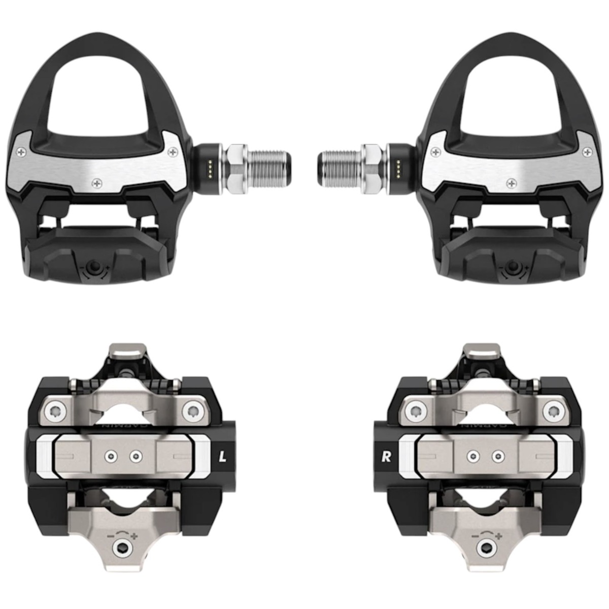 Pachet pedale Garmin Rally RS/XC210 - Power Meter cu doi senzori pentru placute Shimano SPD-SL(RS)/Shimano SPD(XC)