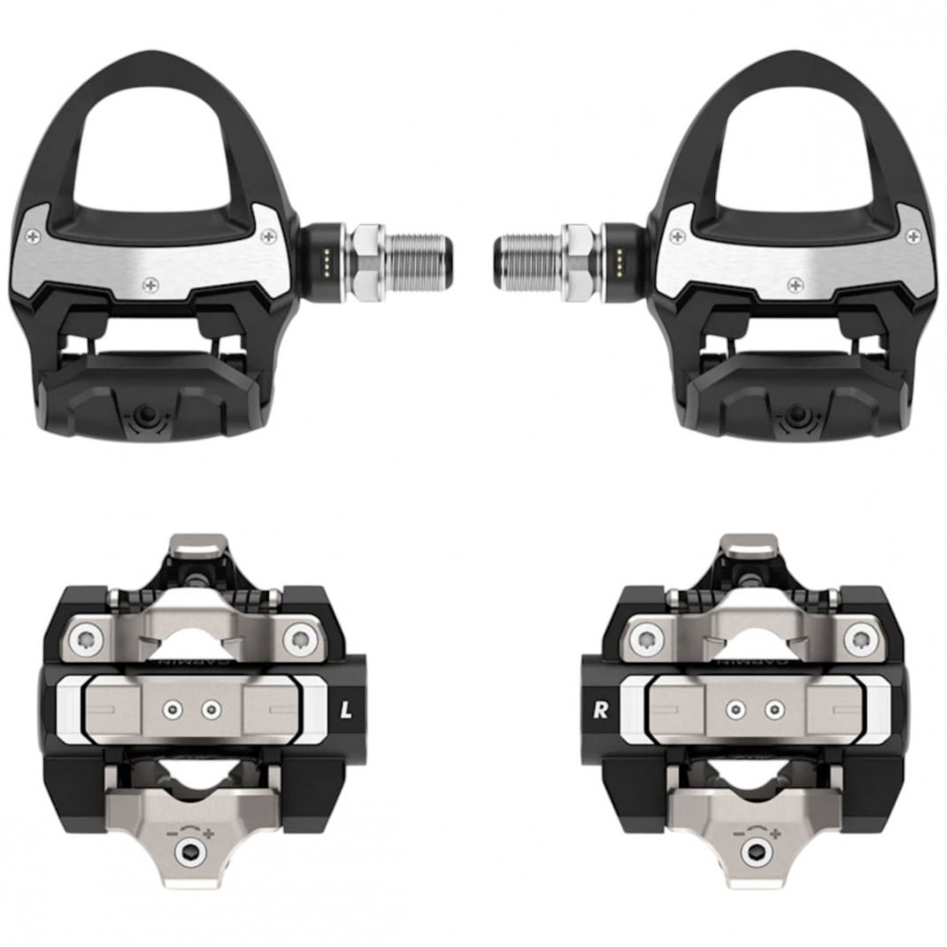Pachet pedale Garmin Rally RS/XC210 - Power Meter cu doi senzori pentru placute Shimano SPD-SL(RS)/Shimano SPD(XC)