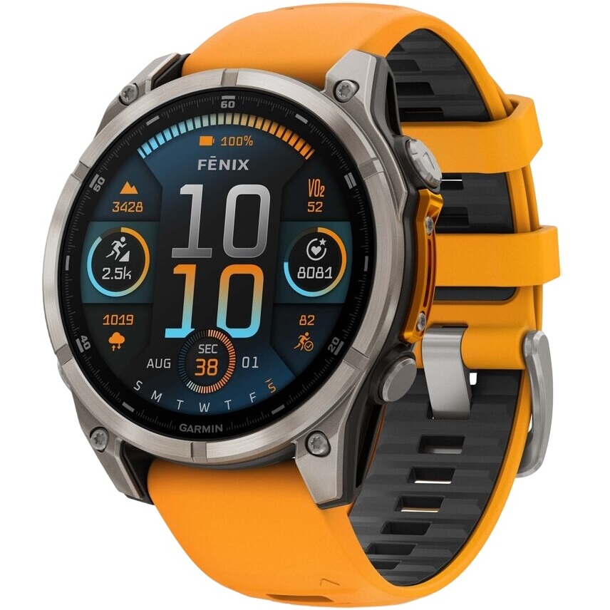 Ceas Garmin Fenix 8 AMOLED Sapphire Titanium 47mm