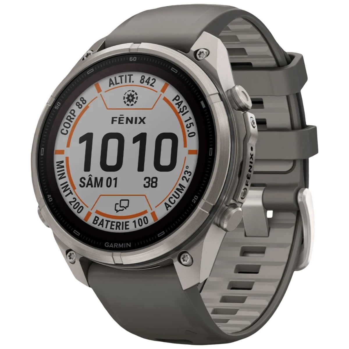 Ceas Garmin Fenix 9 PRO SOLAR inReach Titanium - 47 mm