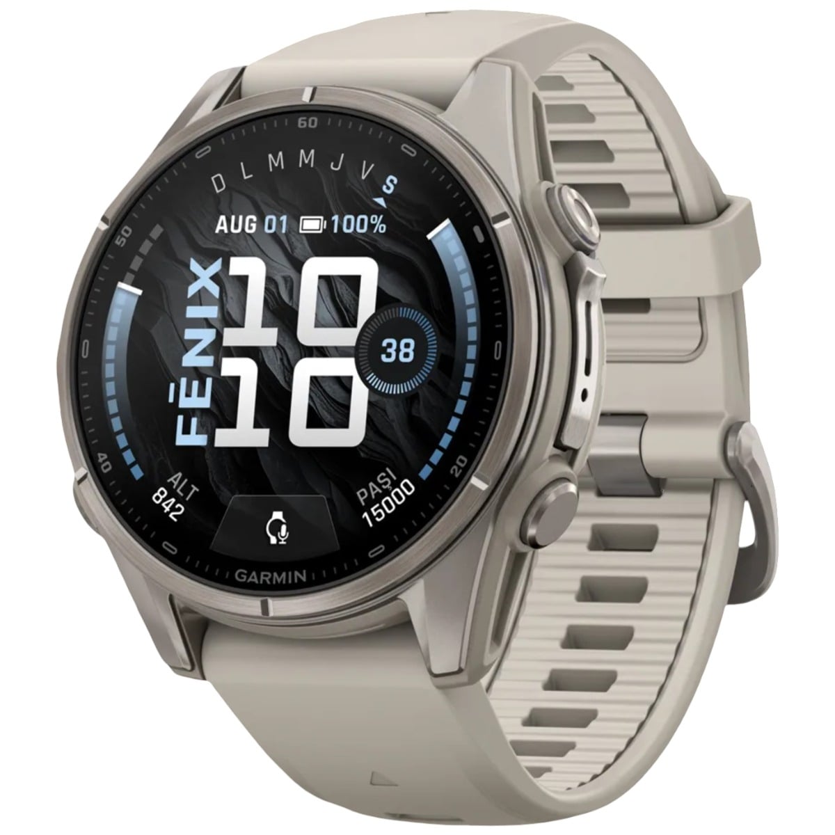 Ceas Garmin Fenix 9 AMOLED Titanium - 43 mm