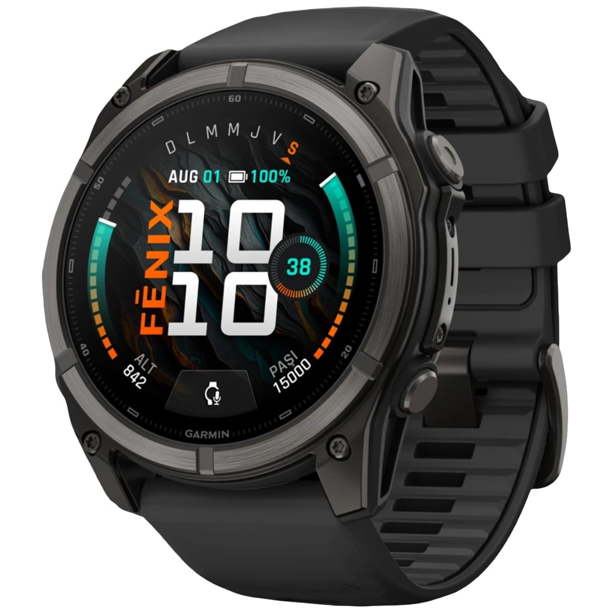Ceas Garmin Fenix 9 AMOLED Carbon Gray DLC Titanium - 51 mm