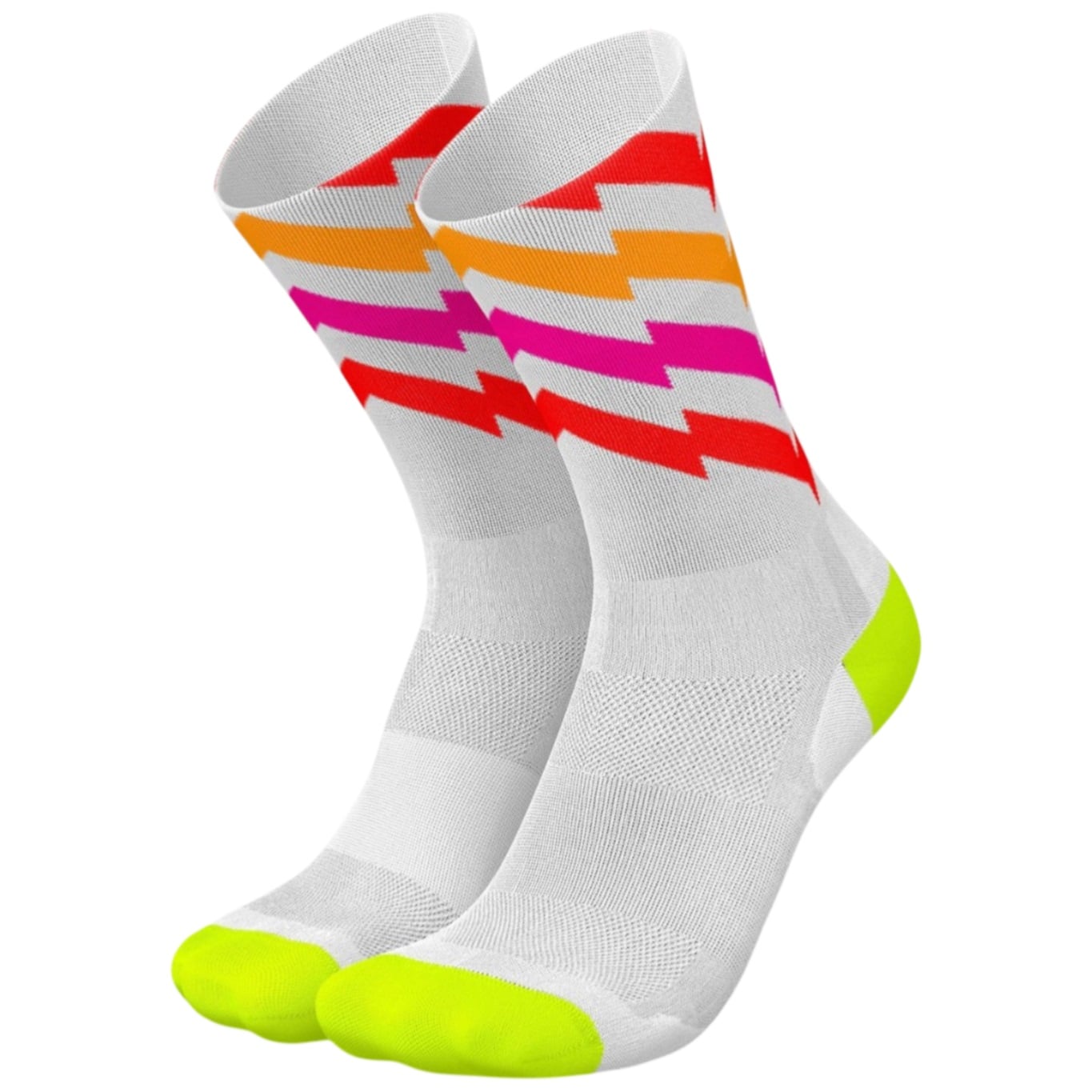 Sosete alergare/ciclism Incylence Ultralight Waves-Alb/Rosu-39-42