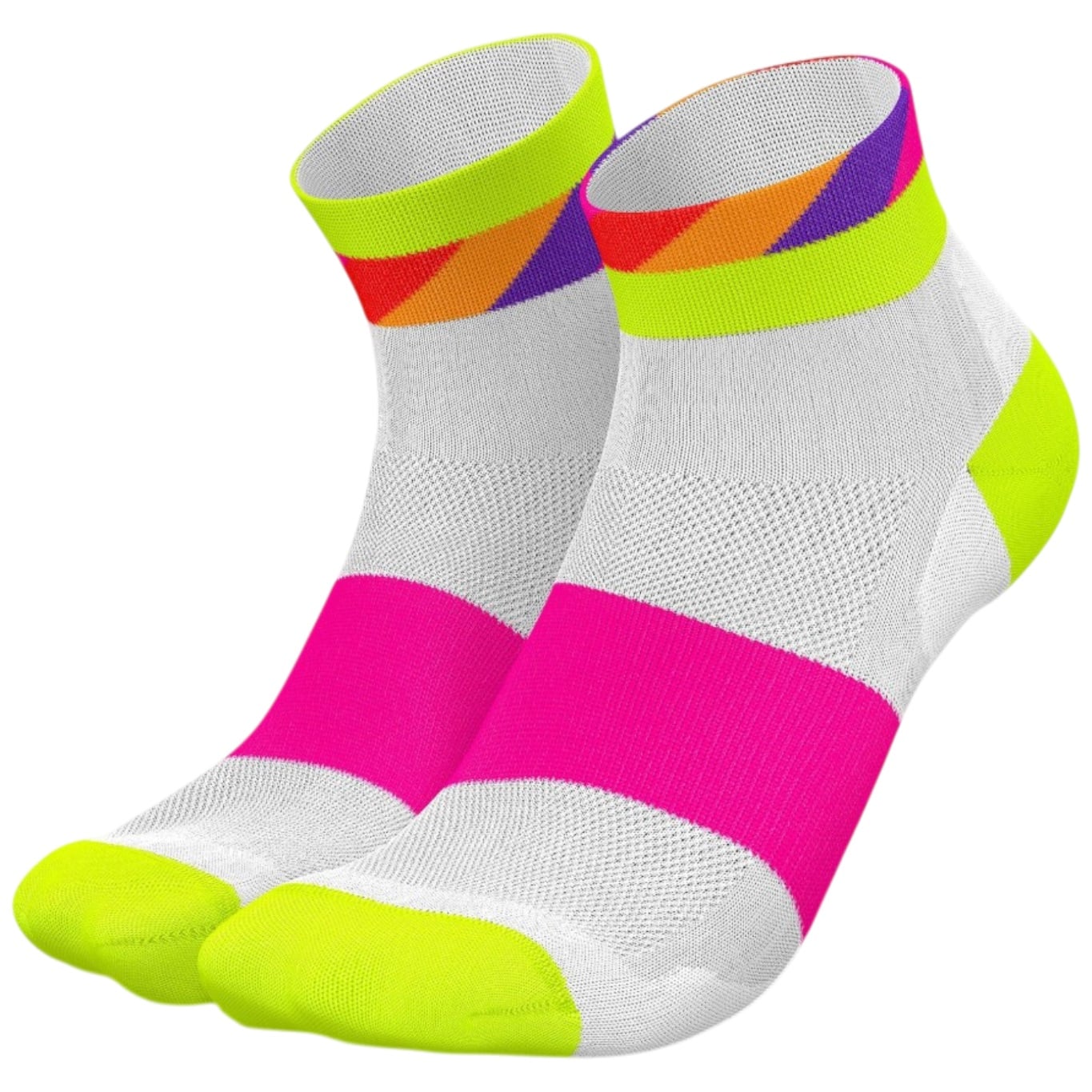 Sosete alergare/ciclism Incylence Ultralight Strides Short-Alb/Roz-43-46