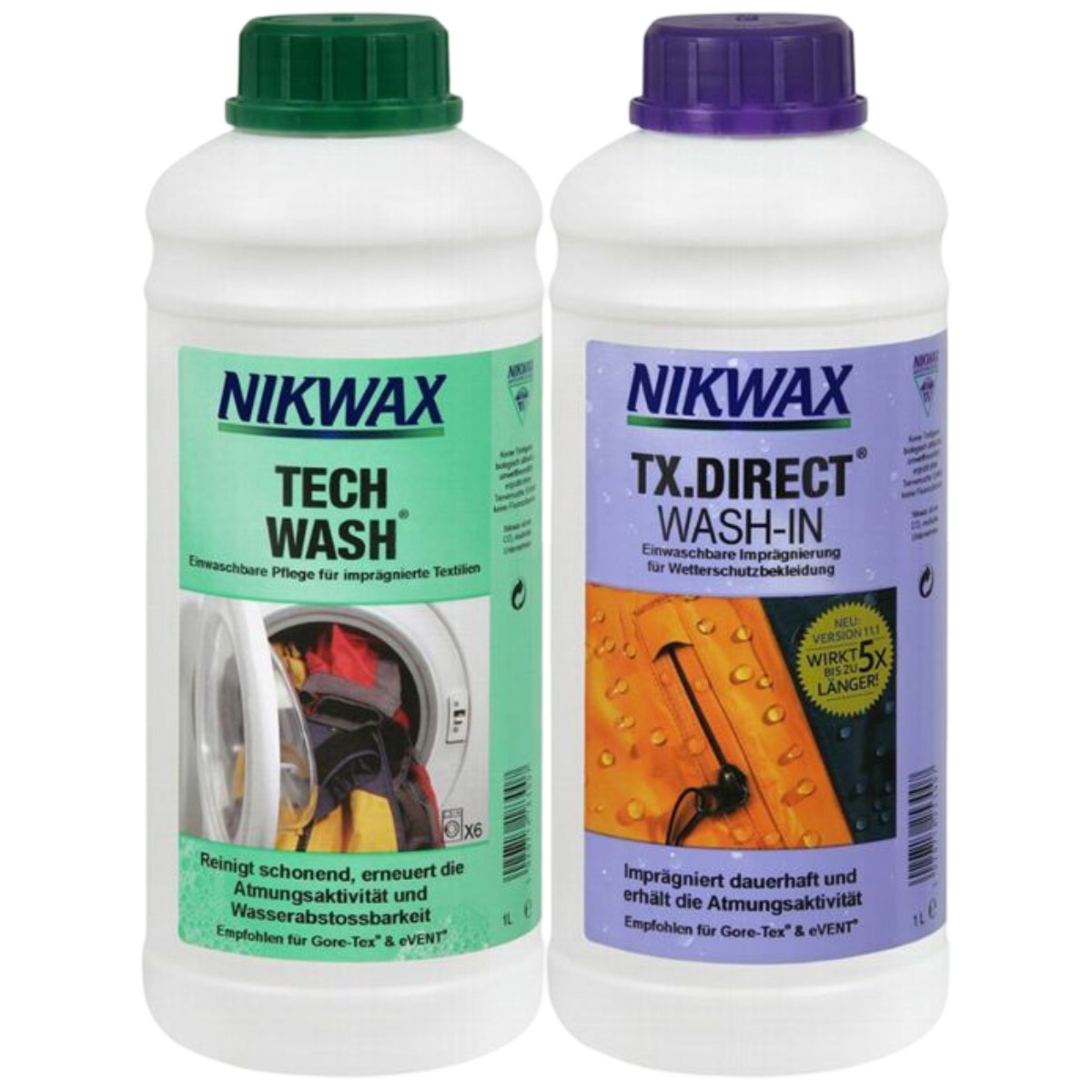 Set Impermeabilizant imbracaminte Nikwax Tech Wash/Tx Direct 1L