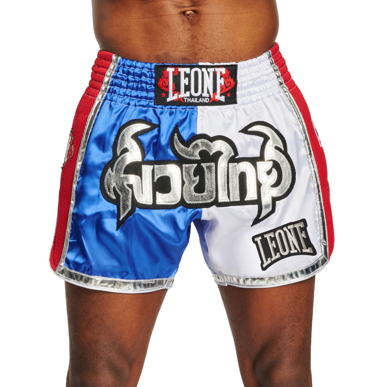 Sort Muay Thai Leone Siam-Alb/Albastru-S