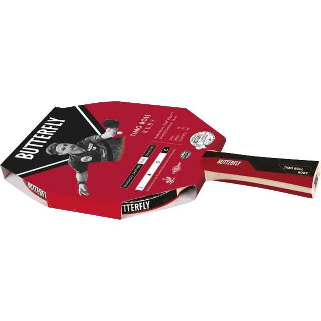 Paleta tenis de masa Butterfly Timo Boll Ruby, maner anatomic