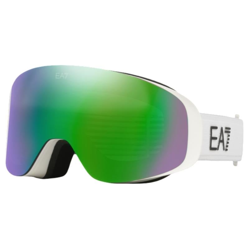 Ochelari schi Emporio Armani EA7 Stormex Pro White / Green Mirror