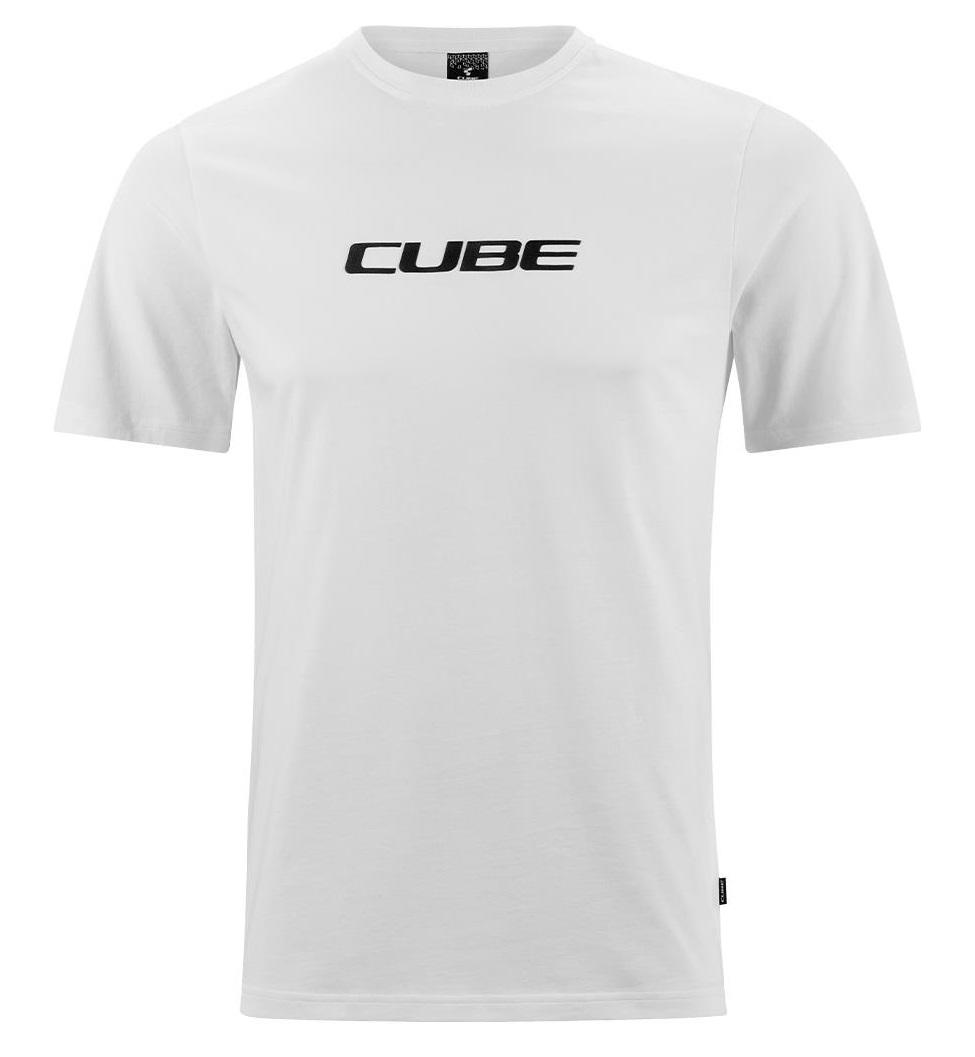Tricou ciclism barbati Cube Organic Classic Logo-Alb-S