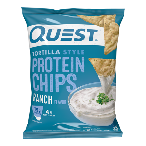 Chipsuri tortilla proteice Quest Tortilla Style Protein Chips, Cu Aroma De Ranch, 32 G