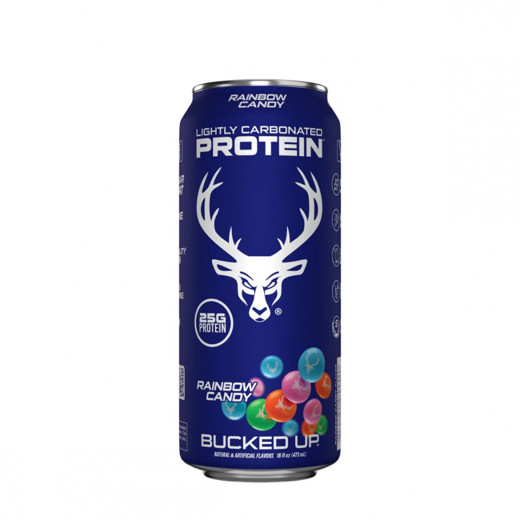 Bautura Proteica Usor Carbogazoasa cu Aroma Rainbow Candy Bucked Up Lightly Carbonated Protein Rtd 473 Ml