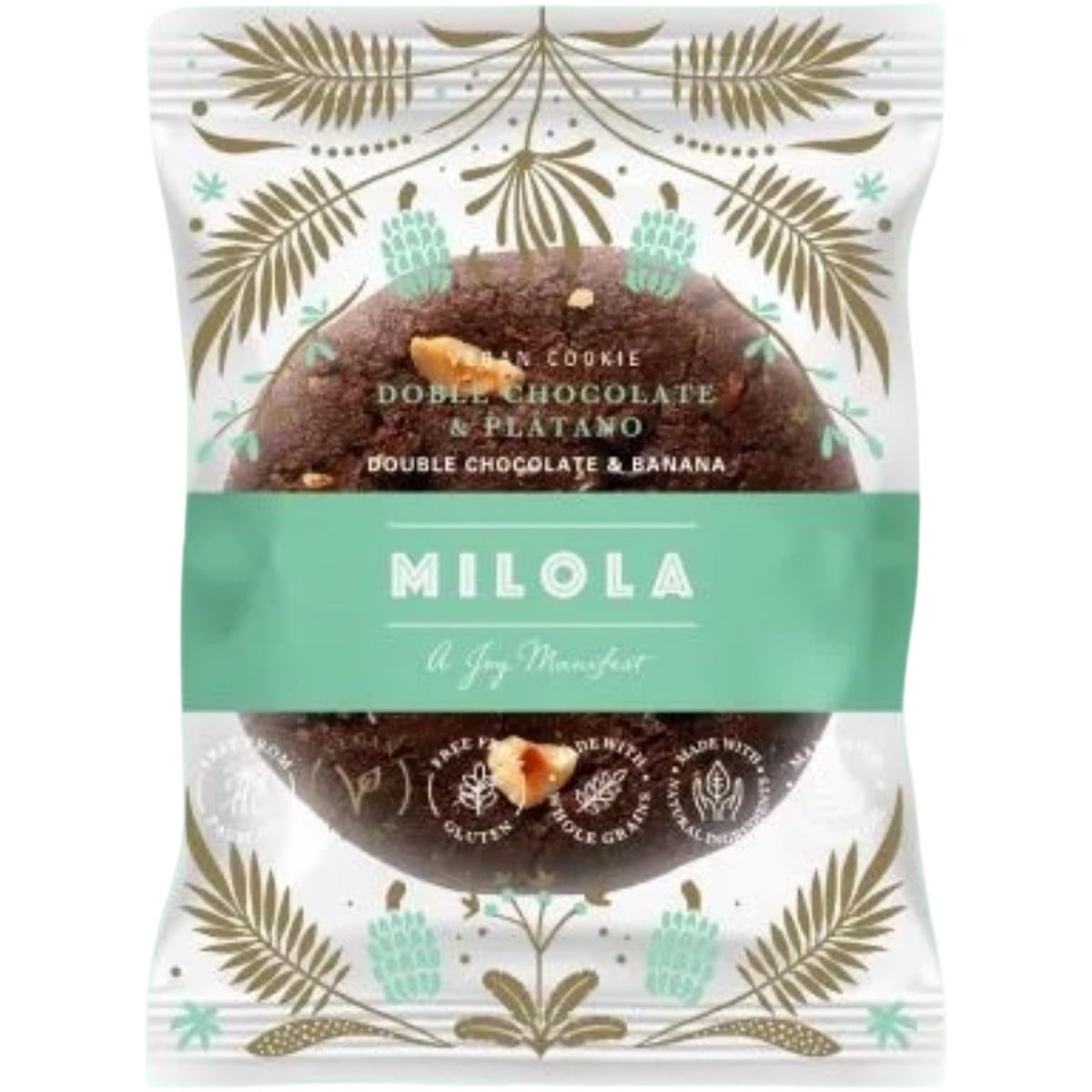 Biscuit cu ciocolata si banana fara gluten, Milola, 50g