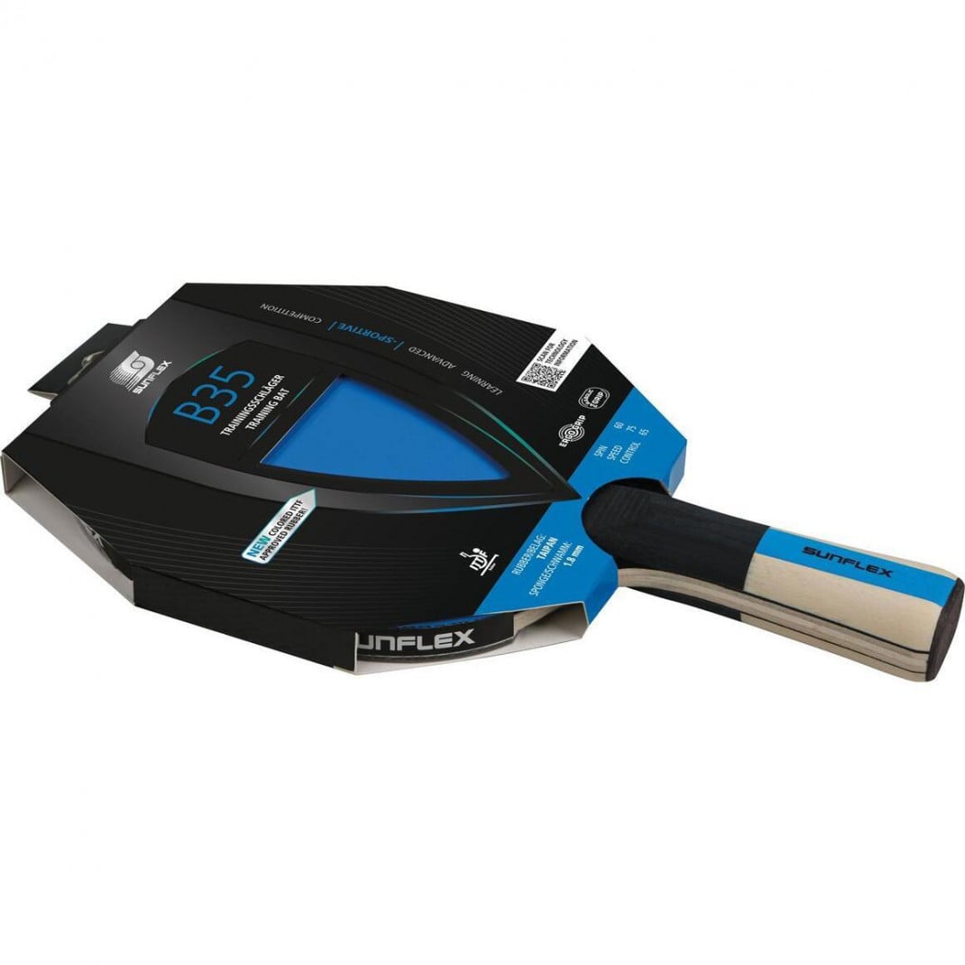 Paleta tenis de masa Sunflex Color Comp B35, maner concav