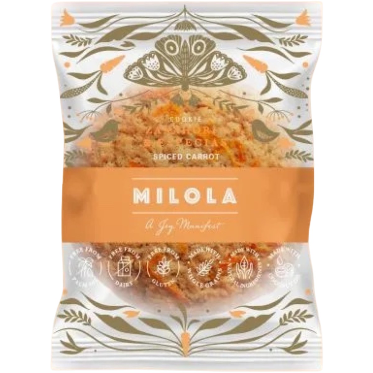 Biscuit cu morcov si condimente aromate, fara gluten, Milola, 50g