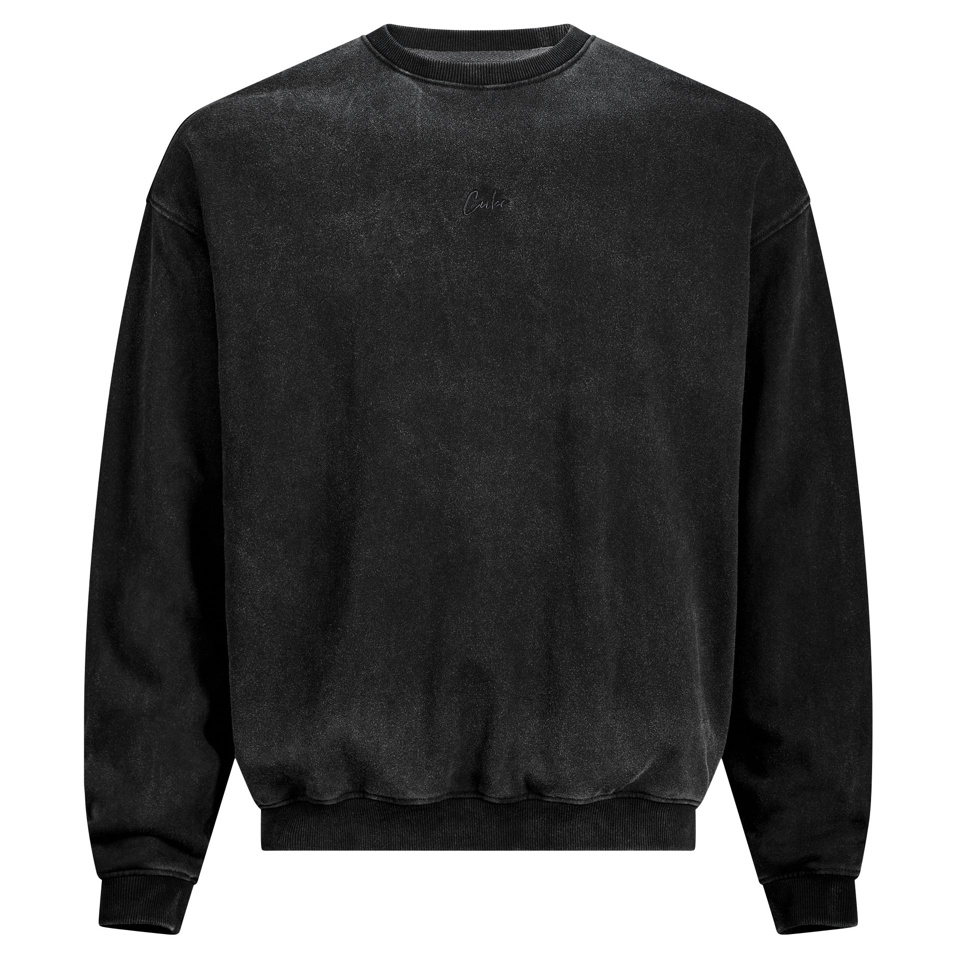 Bluza Cube Sweater Script Gty Fit Washed Grey-XS