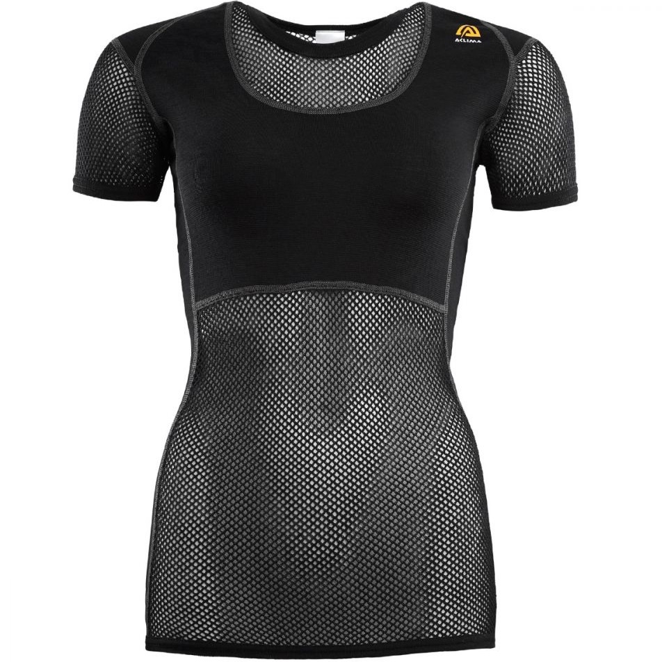 Tricou merino dama Aclima WoolNet-Negru-XS