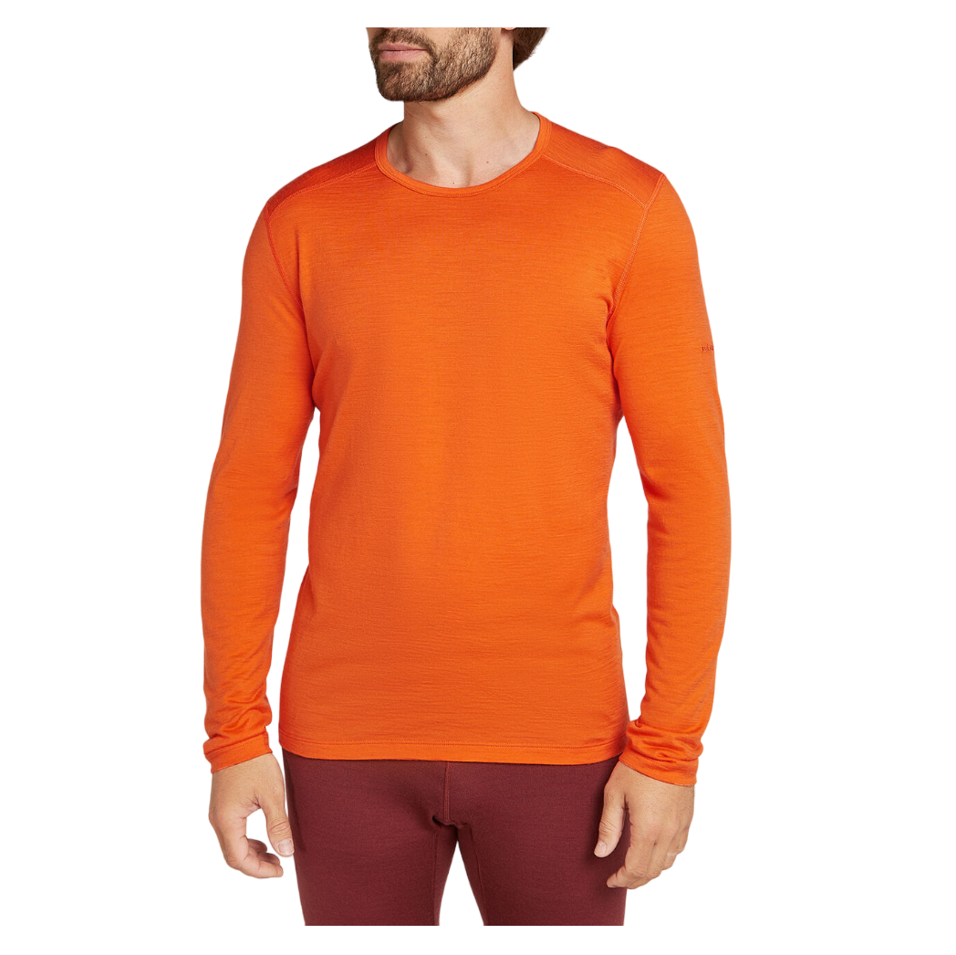Bluza merino barbati Icebreaker 200 Oasis Crewe-Portocaliu-XXL