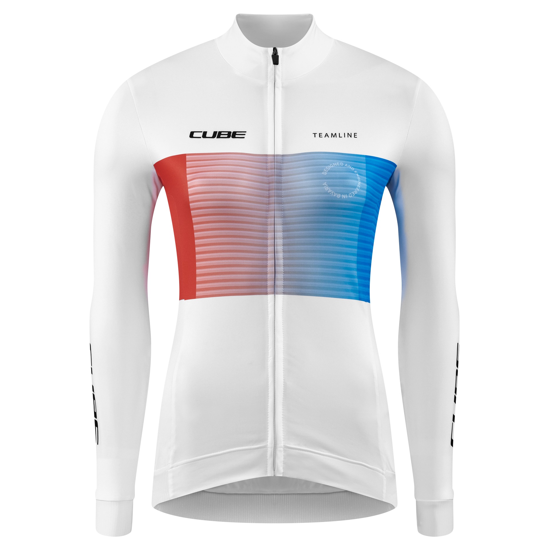 Tricou Cube Teamline Ws L/S White/Blue/Red-S