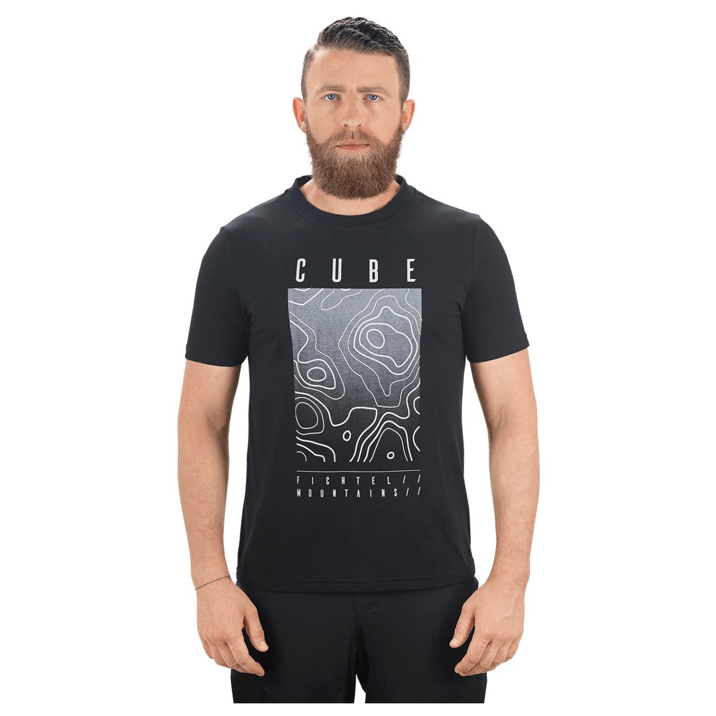 Tricou Cube T-Shirt Fichtelmountains Negru-S