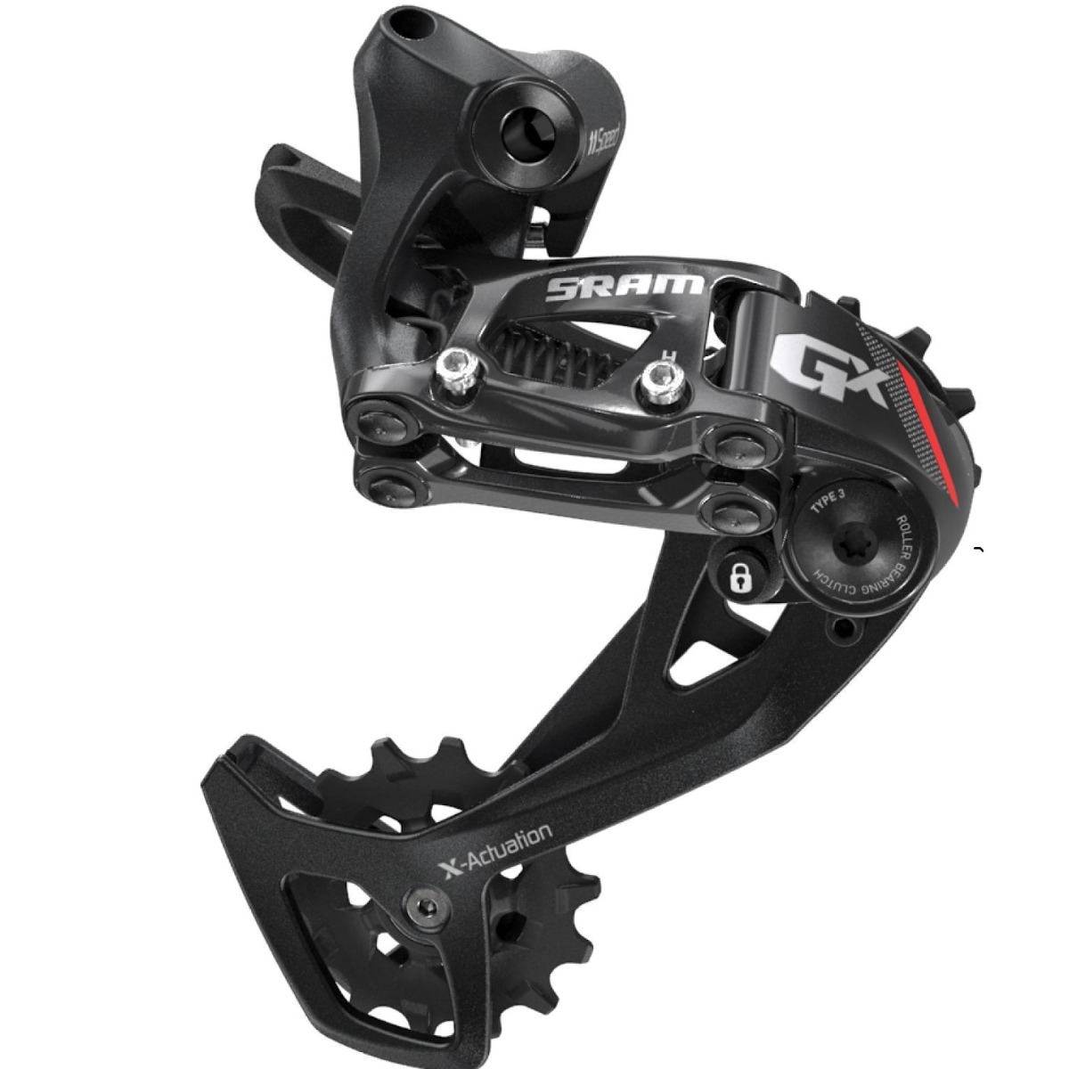 Schimbator spate SRAM GX 2x11, patina lunga, black-red 