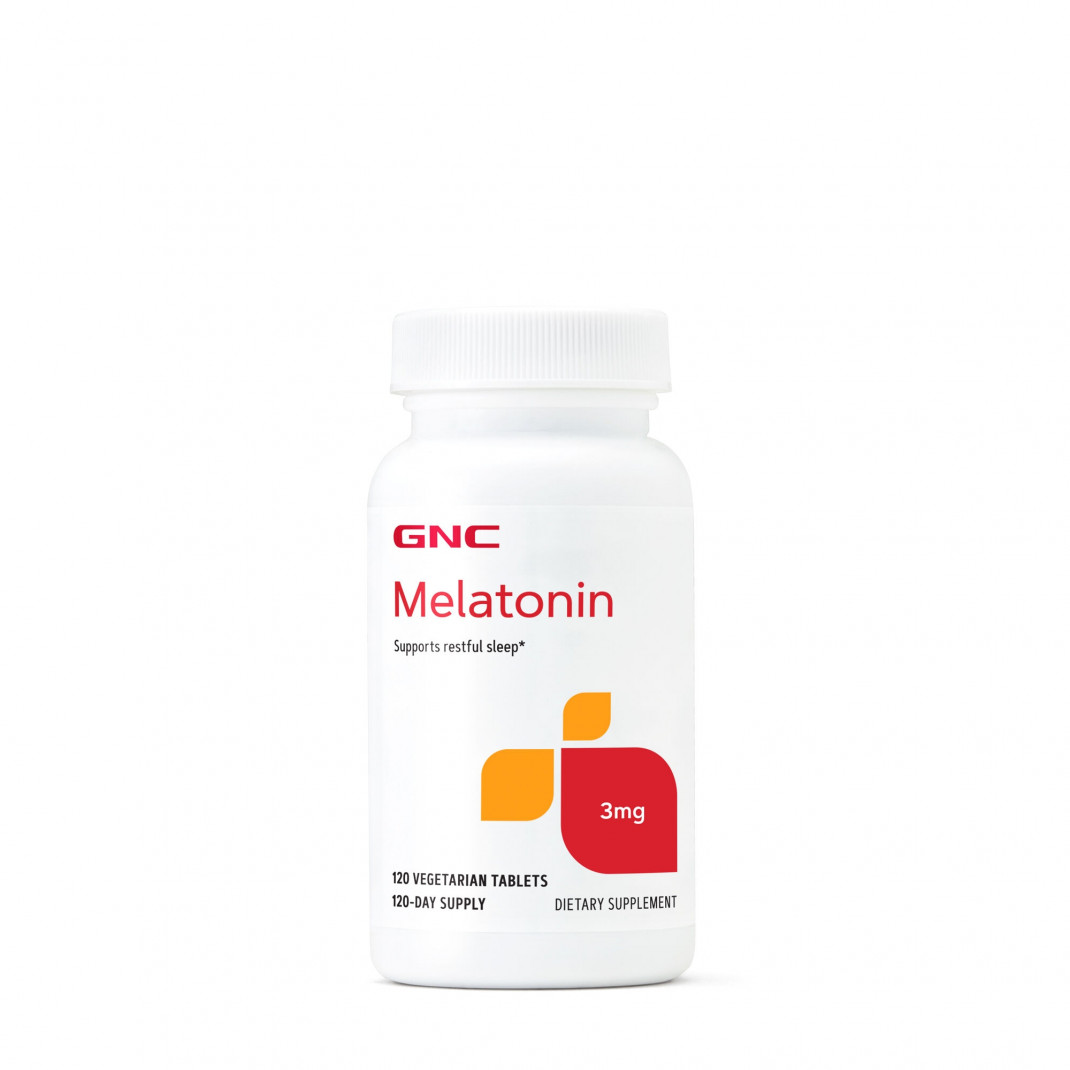 Melatonina GNC Melatonin 3 Mg, Pentru Somn Odihnitor, 120 Tablete