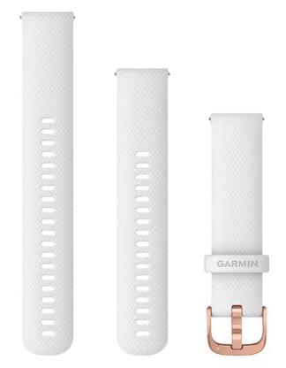 Curea silicon Garmin Vivoactive/ Vivomove/ Forerunner/ Approach 20 mm-Alb/Aramiu