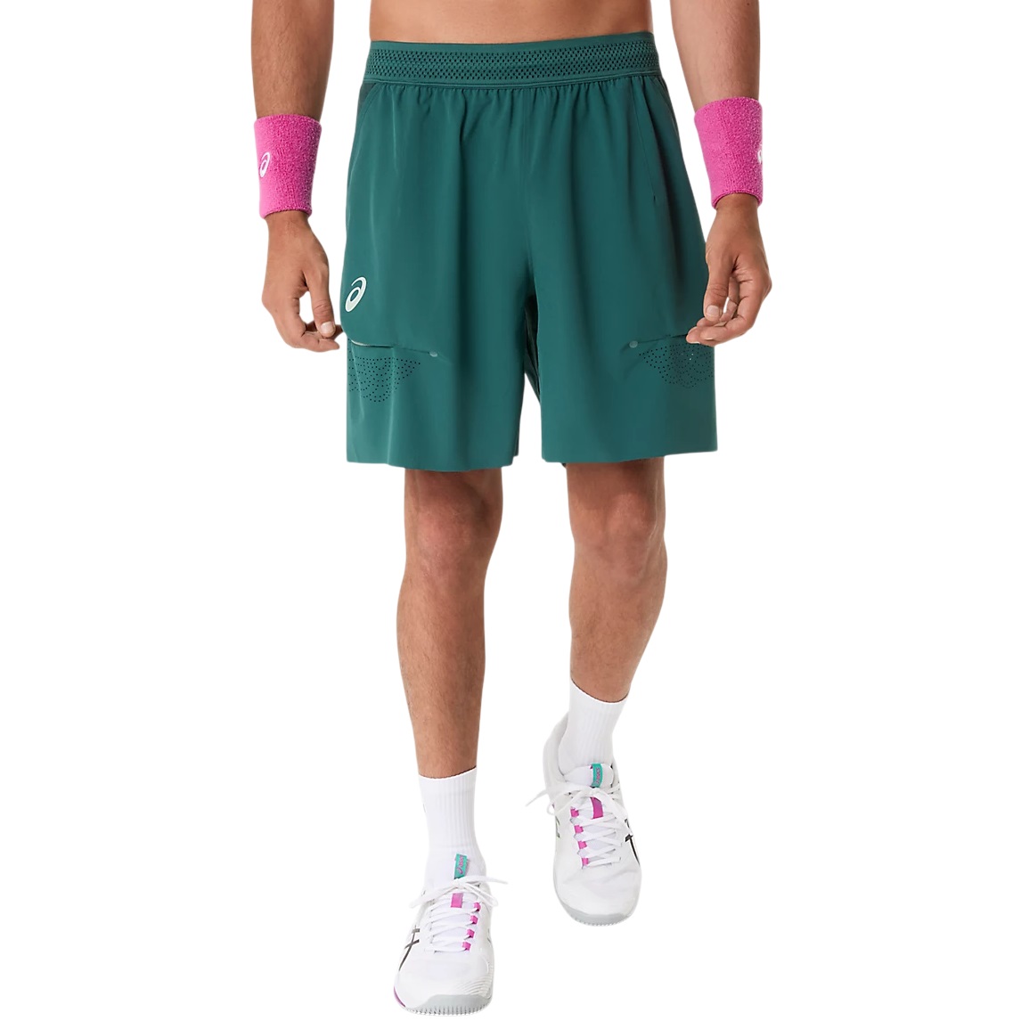 Sort tenis barbati Asics Match Laser Cut 7IN SS 2026-Verde Inchis-S