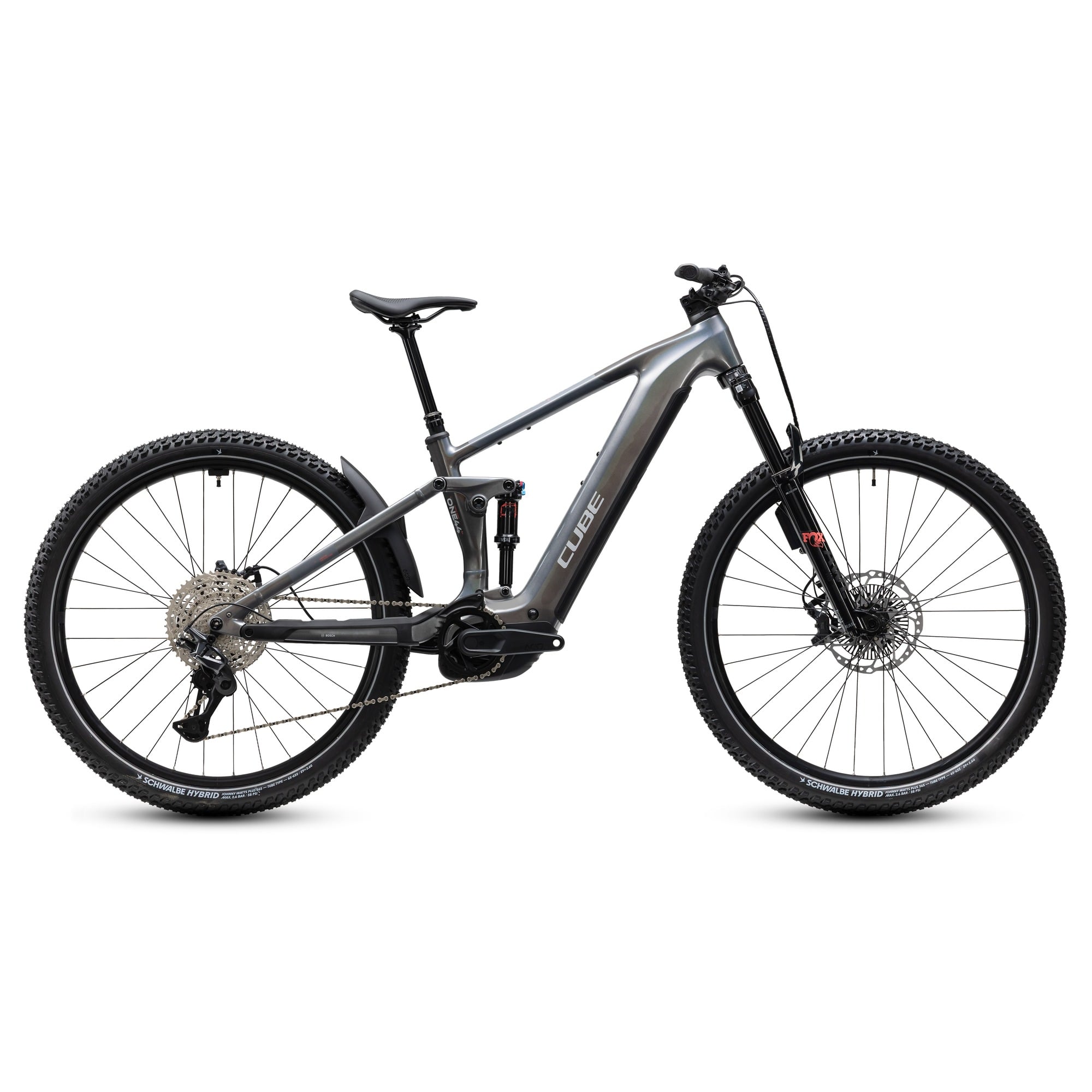 BICICLETA ELECTRICA CUBE STEREO HYBRID ONE44 SLX 800 29"-Argintiu-M