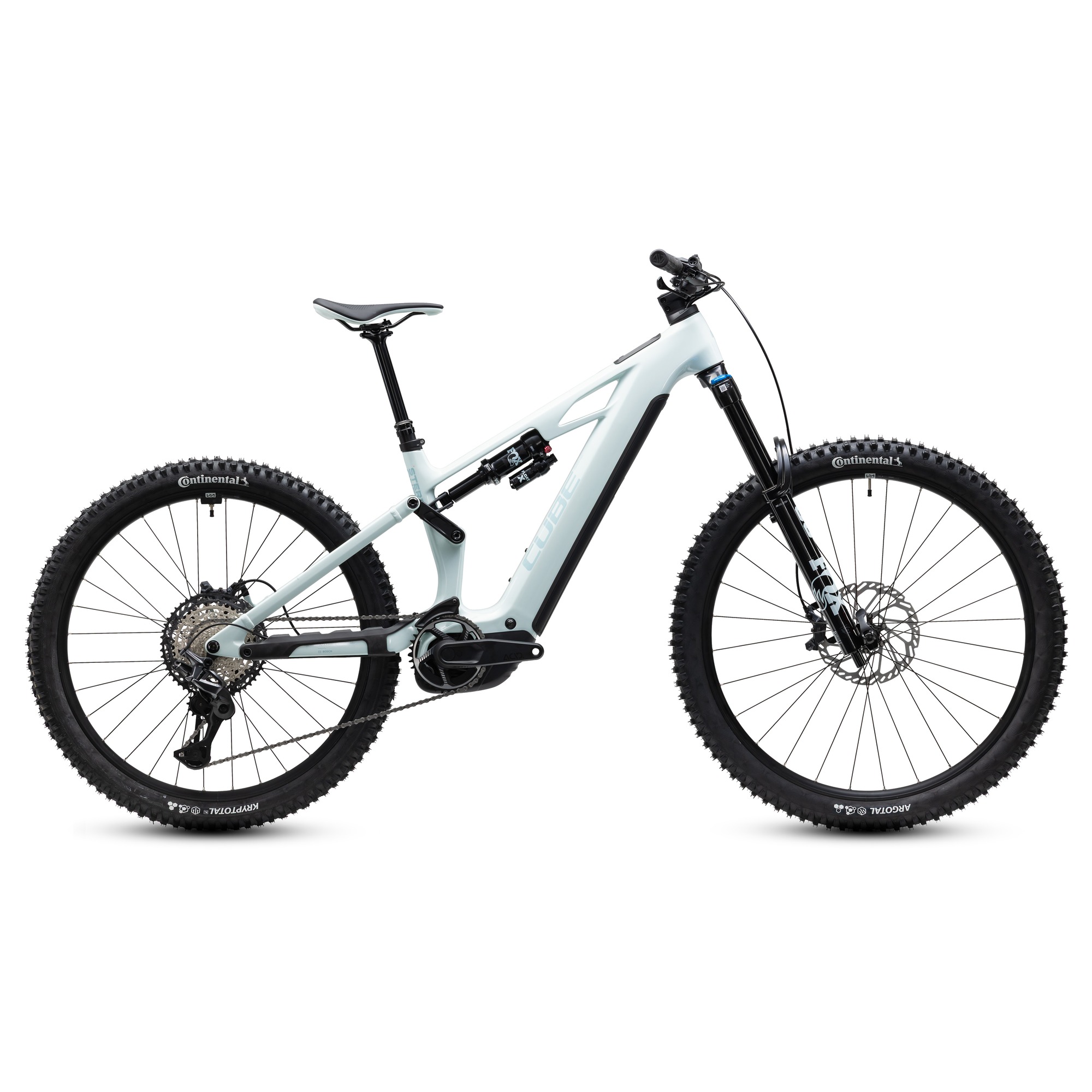 BICICLETA ELECTRICA CUBE STEREO HYBRID ONE77 HPC SLX 800-Alb Lucios-S