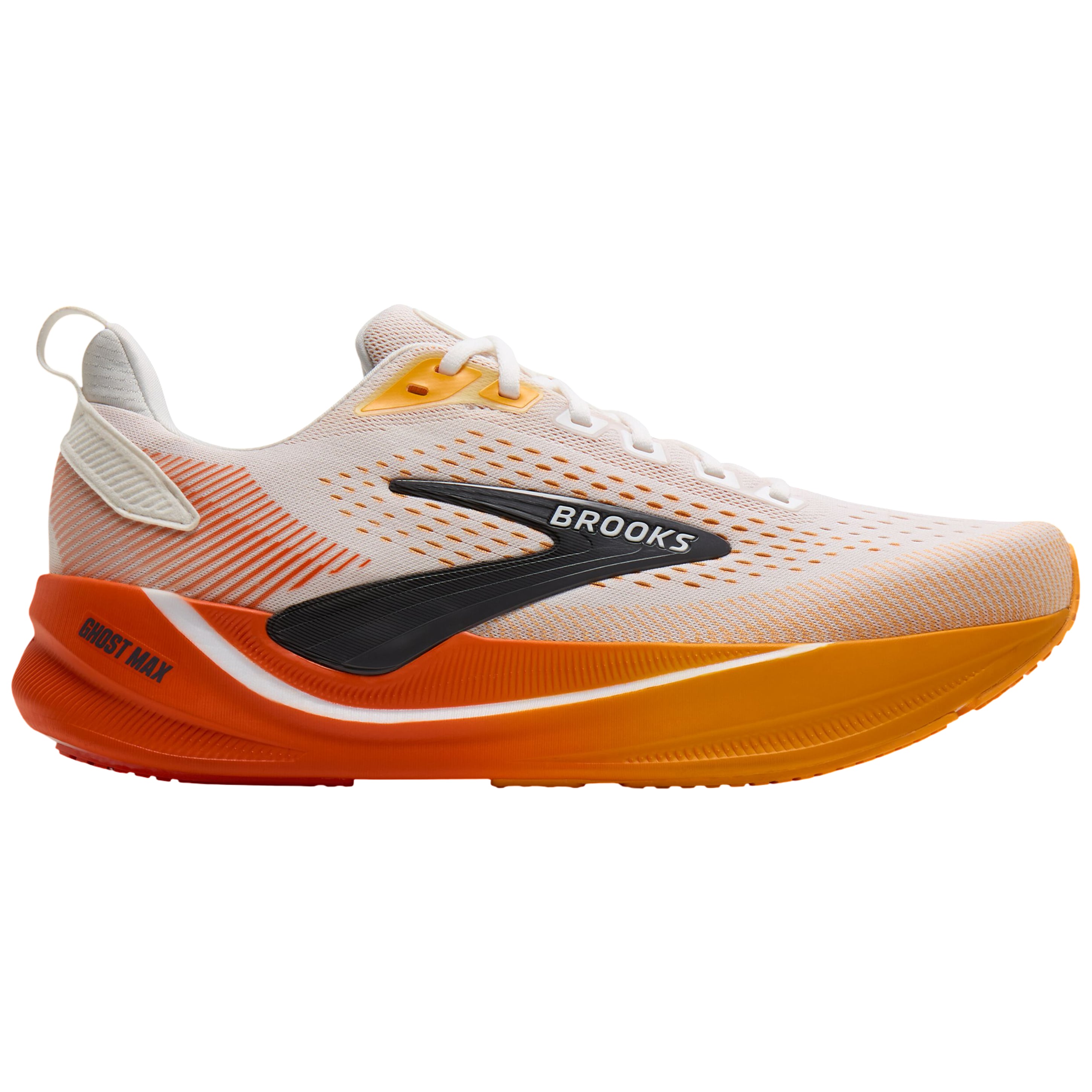 Pantofi alergare barbati Brooks Ghost Max 4 FW 2026-Alb/Portocaliu-41