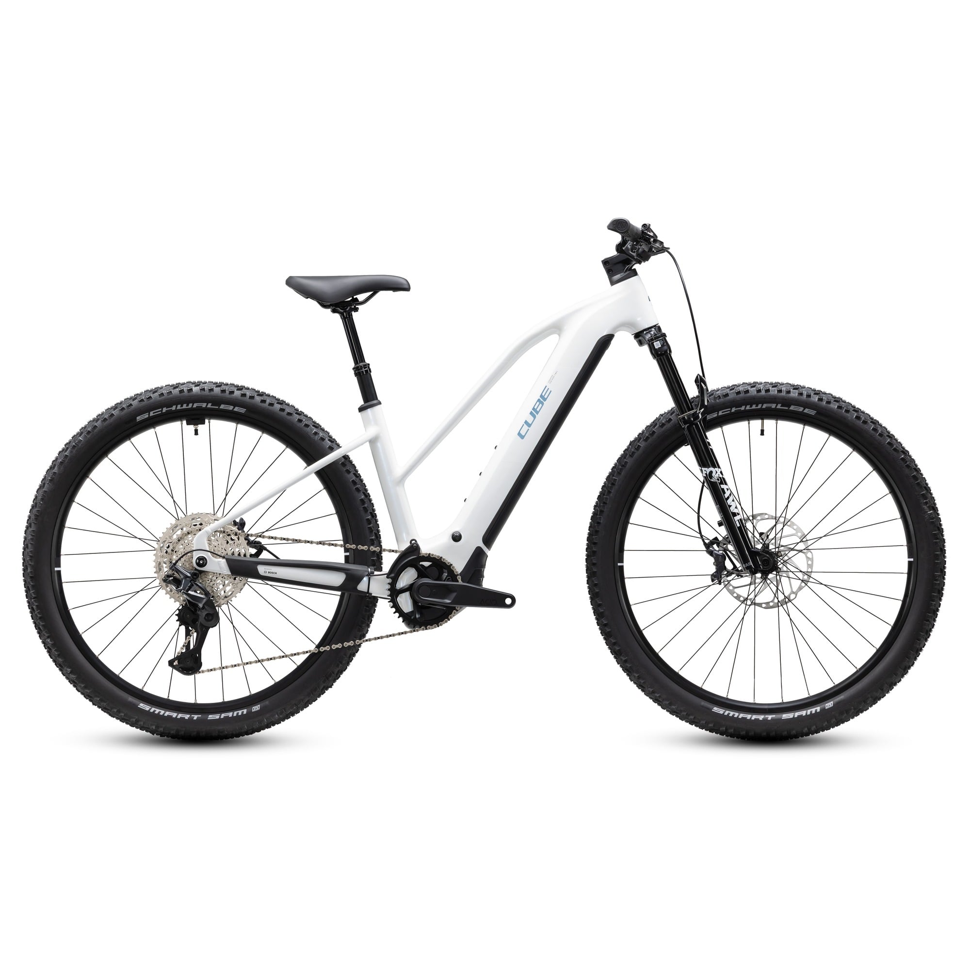 BICICLETA ELECTRICA CUBE REACTION HYBRID RACE 800 TRAPEZE 29"-Alb-M