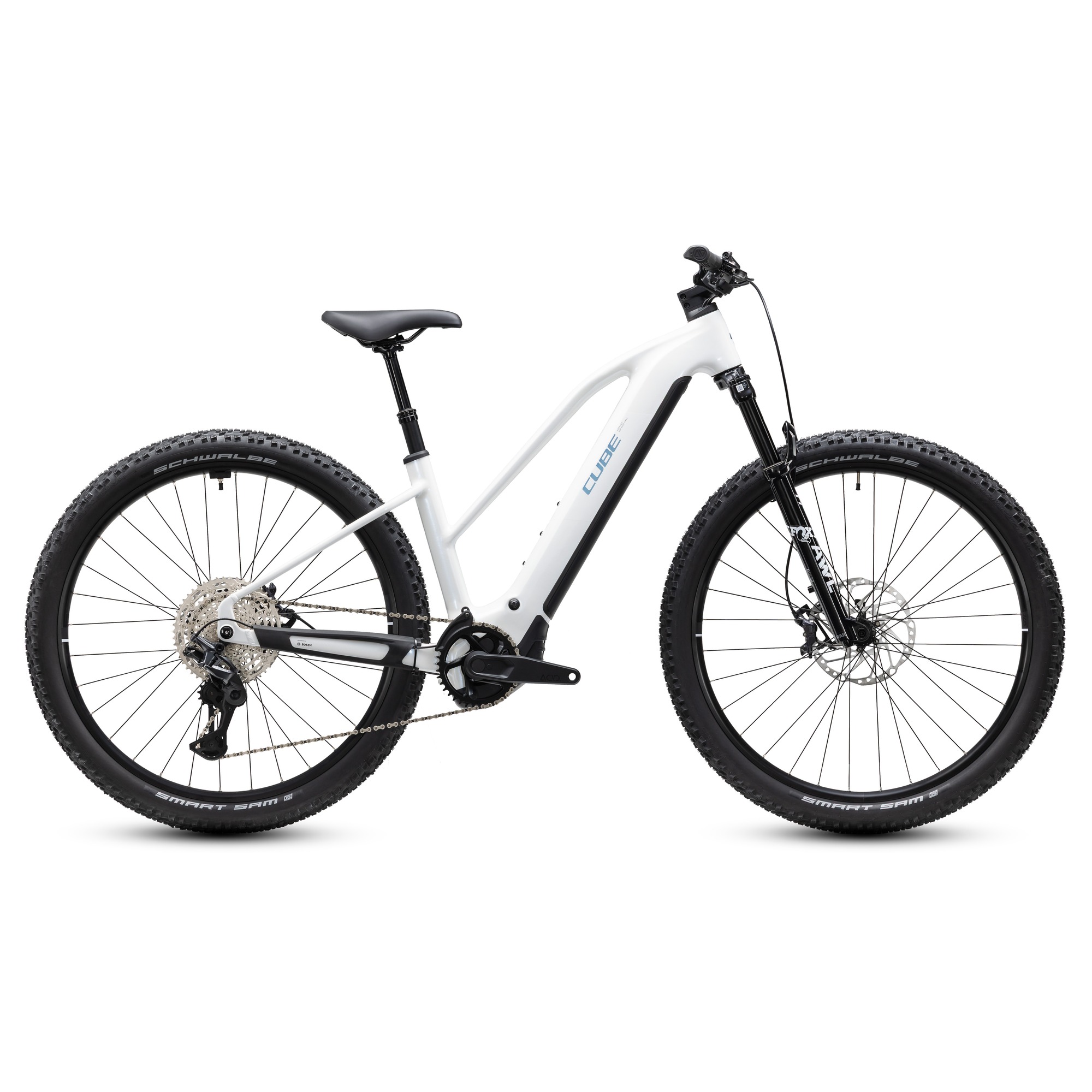 BICICLETA ELECTRICA CUBE REACTION HYBRID RACE 800 TRAPEZE 27.5"-Alb-S
