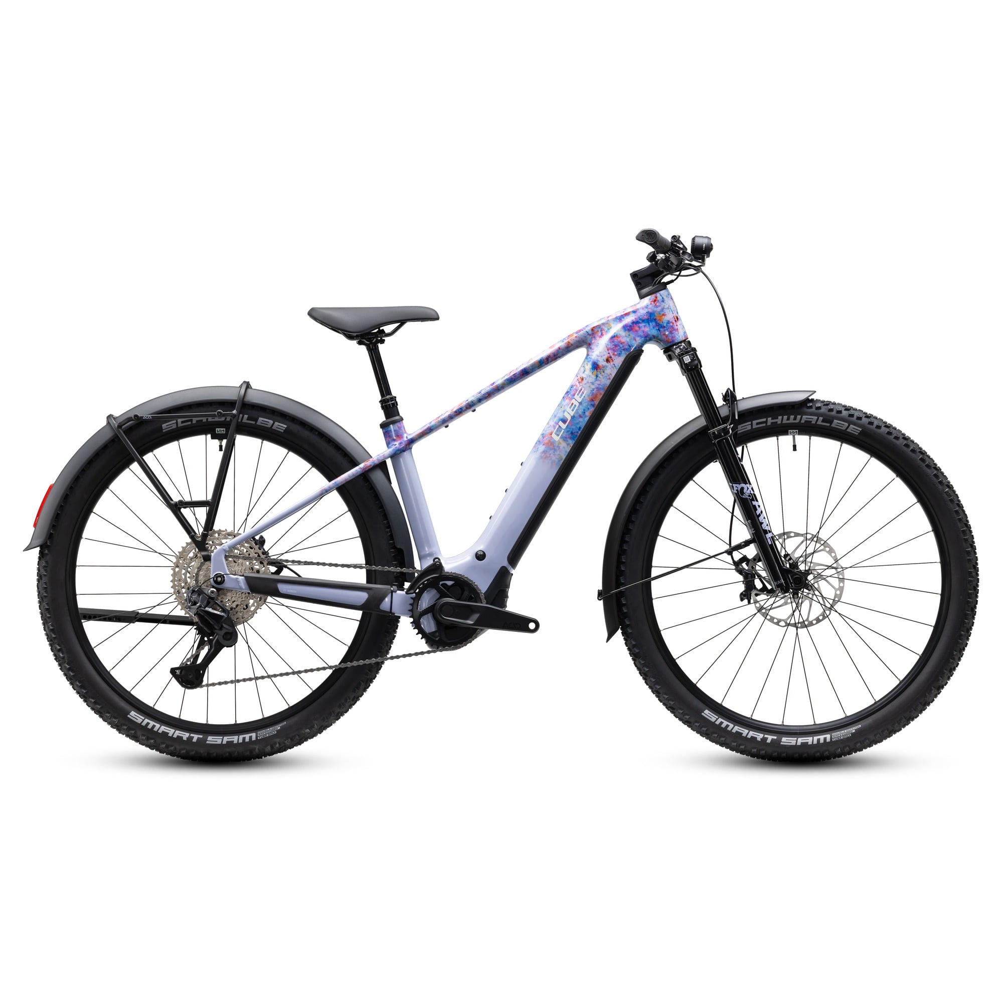 BICICLETA ELECTRICA CUBE REACTION HYBRID SLX 800 FE 27.5"-Albastru-S