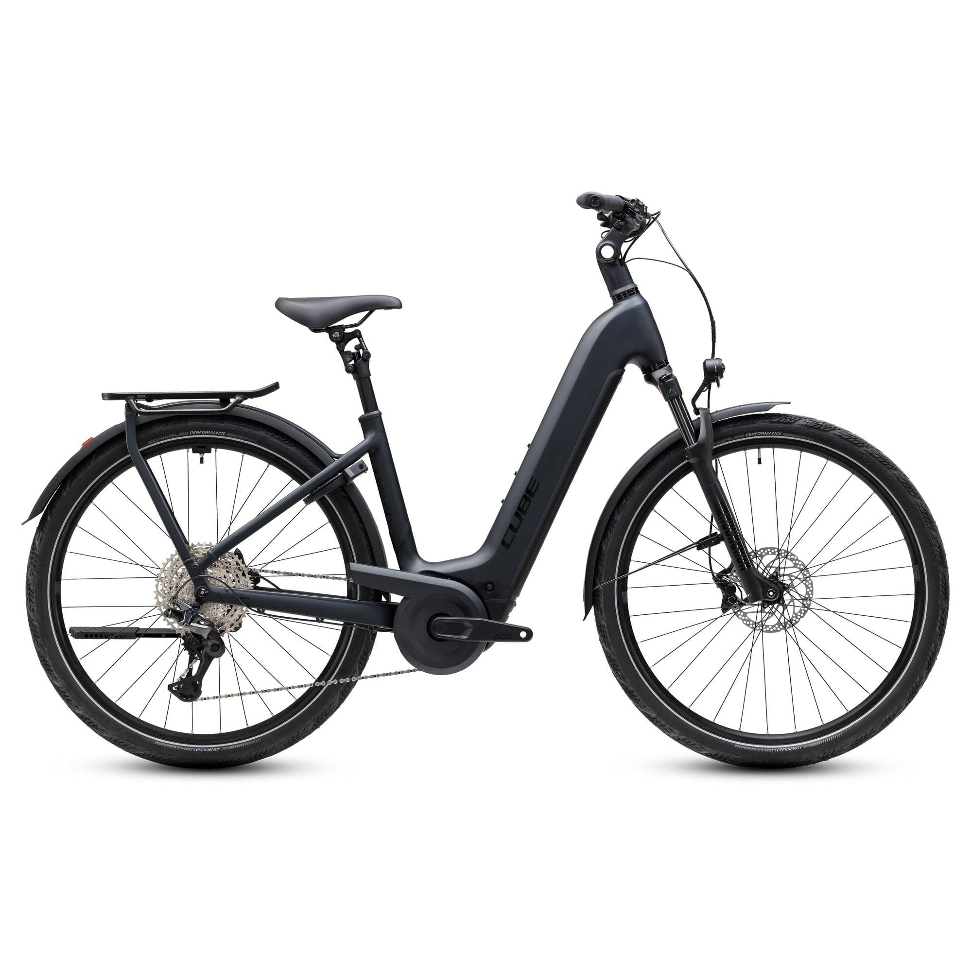 BICICLETA ELECTRICA CUBE KATHMANDU HYBRID PRO 800 EASY ENTRY-Negru-46 cm