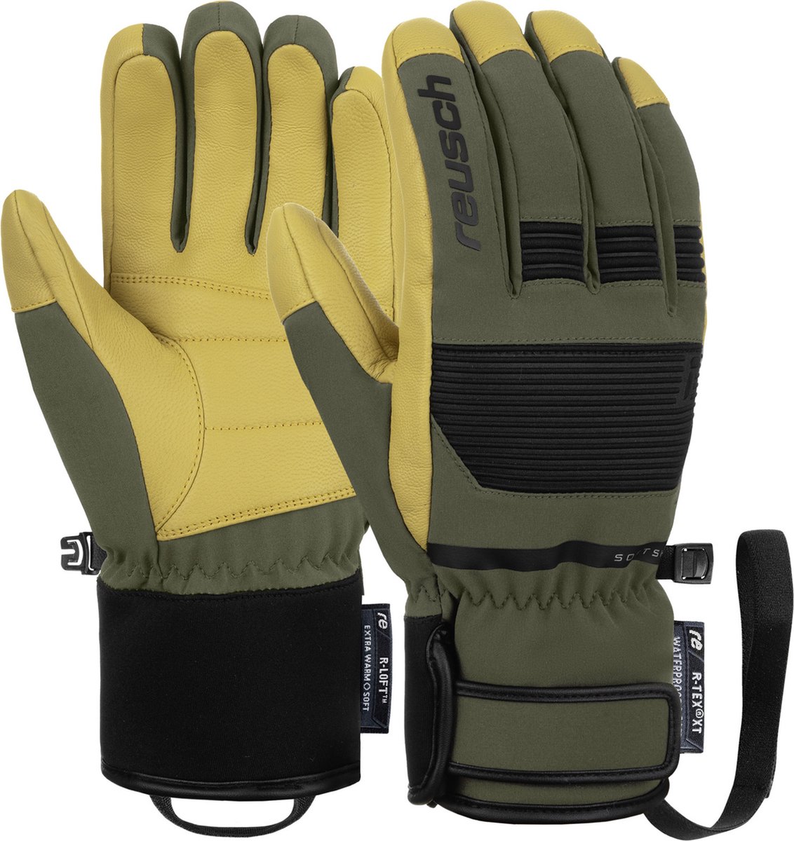 Manusi schi Reusch Andy R-TEX XT 2026-Kaki/Galben-7.5