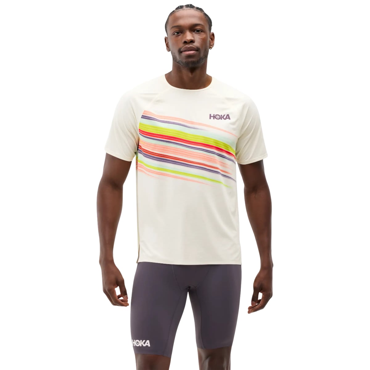 Tricou alergare barbati Hoka Race Day-Multicolor-S