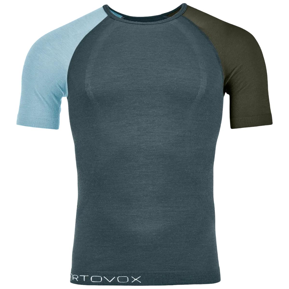Tricou merino barbati Ortovox 120 Comp Light-Albastru/Gri-S