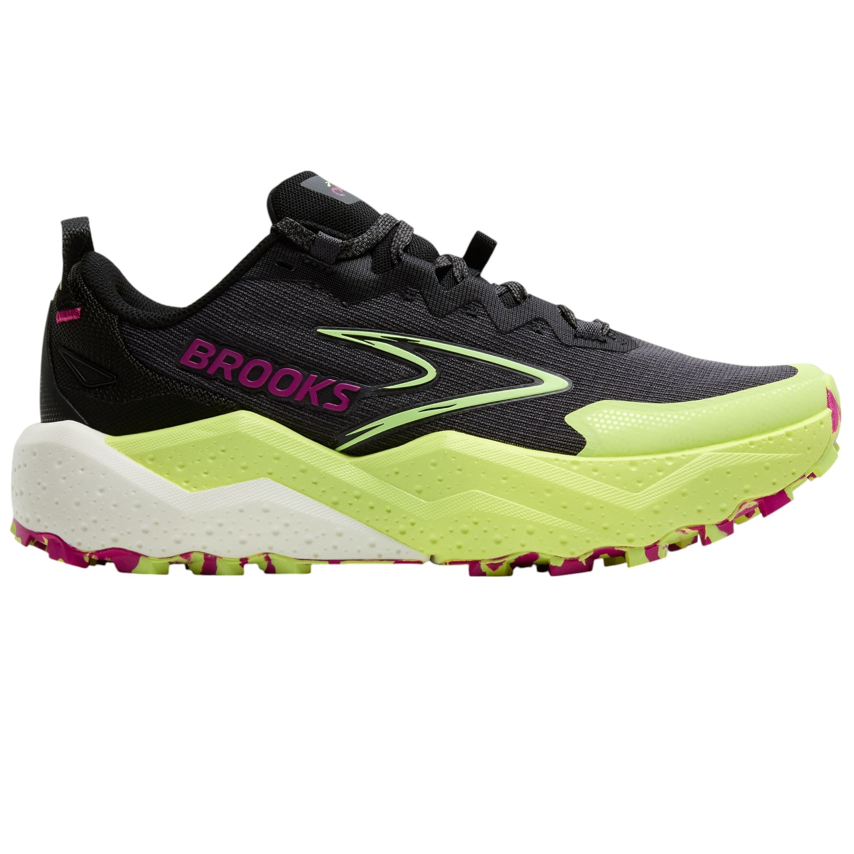 Pantofi alergare trail dama Brooks Caldera 8 FW 2025-Negru/Lime-38 1/2
