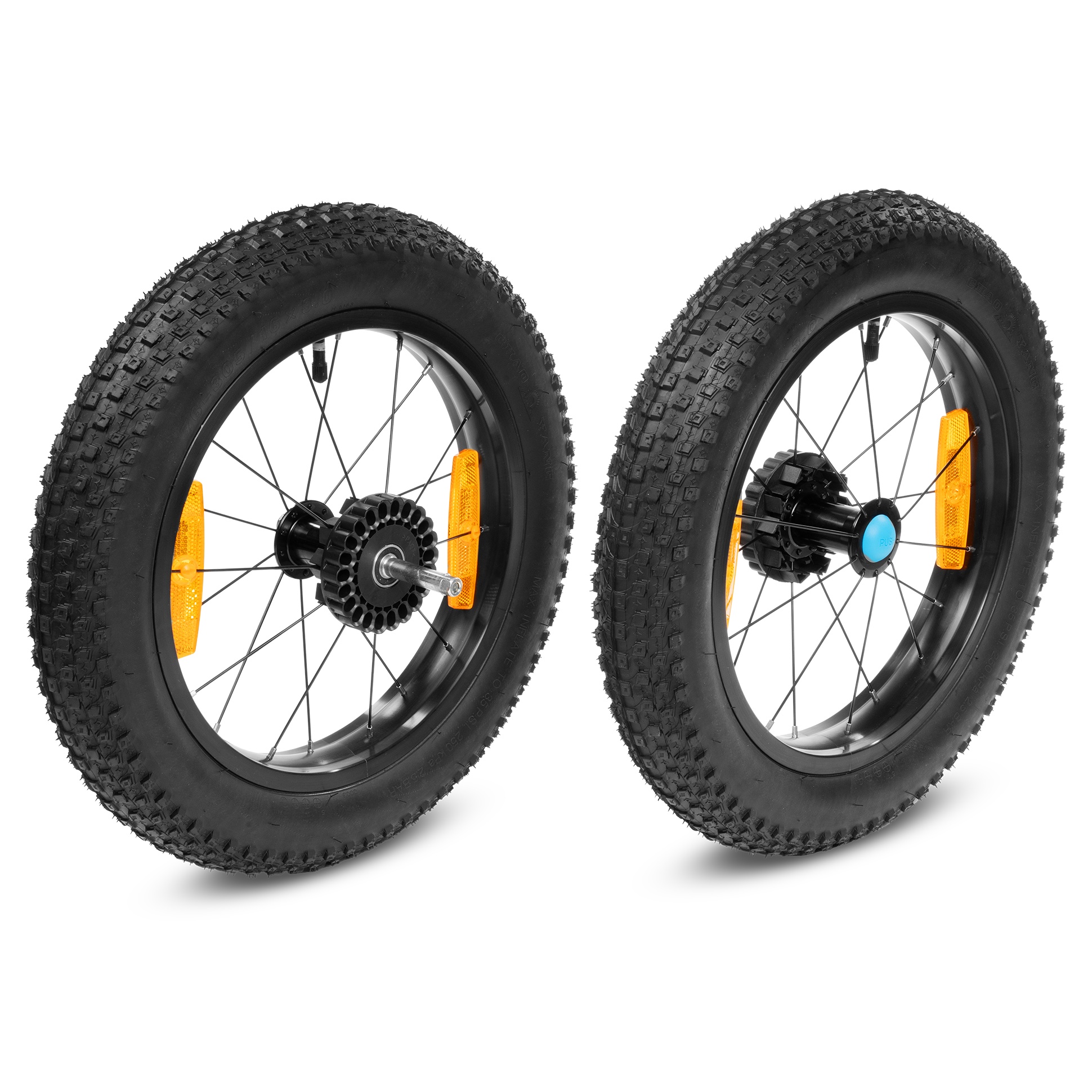 Roti Spate Carucior Cube Fat For Kids Trailer Double Set