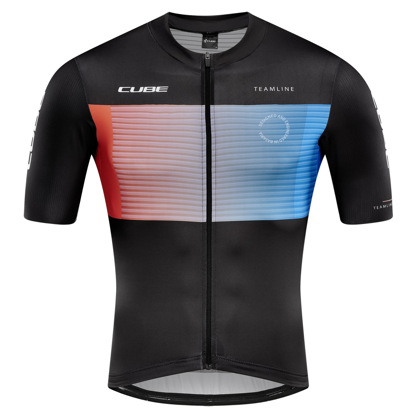 Tricou Ciclism Cube Teamline Jersey S/S Black Blue Red-S