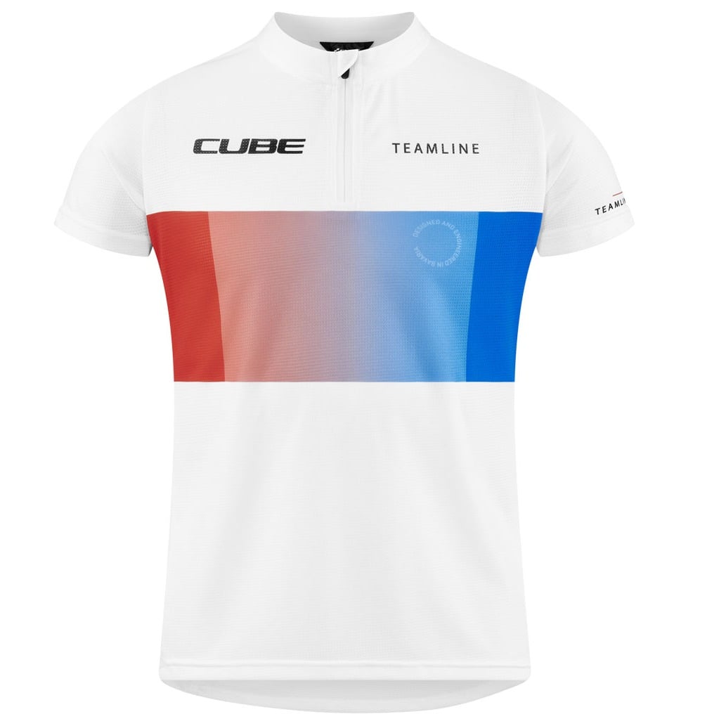 Tricou Cube Teamline Rookie S/S White/Blue/Red-XL
