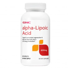 GNC Alpha-Lipoic Acid 600 mg, ALA Acid Alfa Lipoic, 60 tb