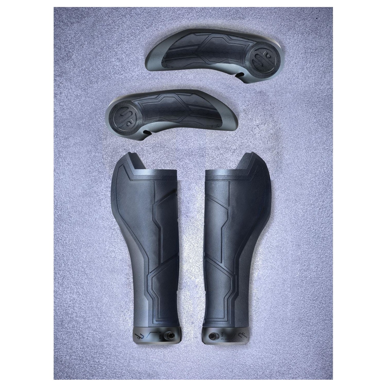 Mansoane Cube Natural Fit Grips All Terrain Bar Ends Black L