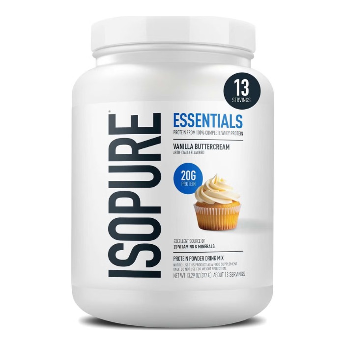 Proteina din zer cu aroma de vanilie Isopure Essentials Protein Powder, 377 Gr