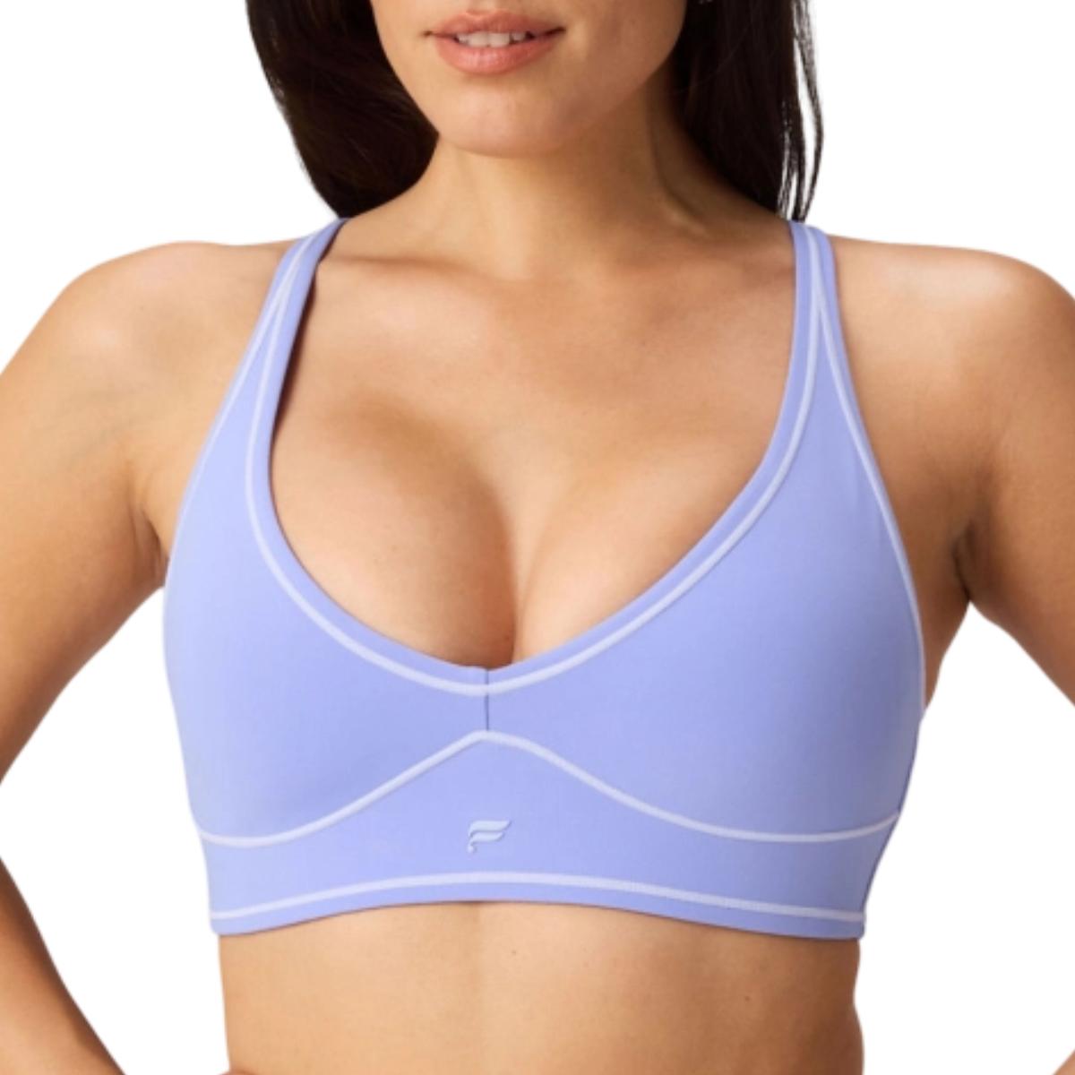 Bustiera dama Fabletics Pureluxe Longline Low Impact BA2500-Albastru-XS